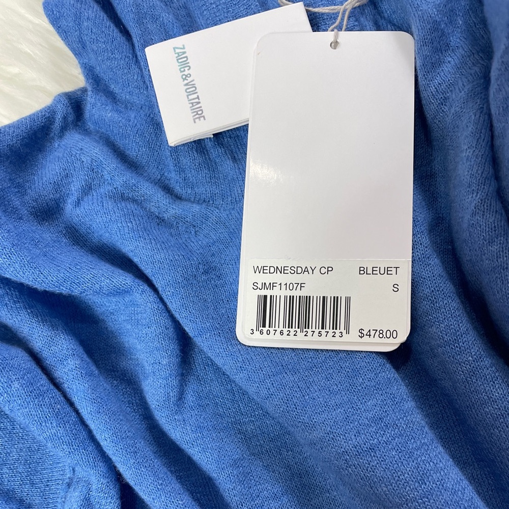 Zadig & Voltaire Cashmere Sweater blue hooded - Picture 5 of 5